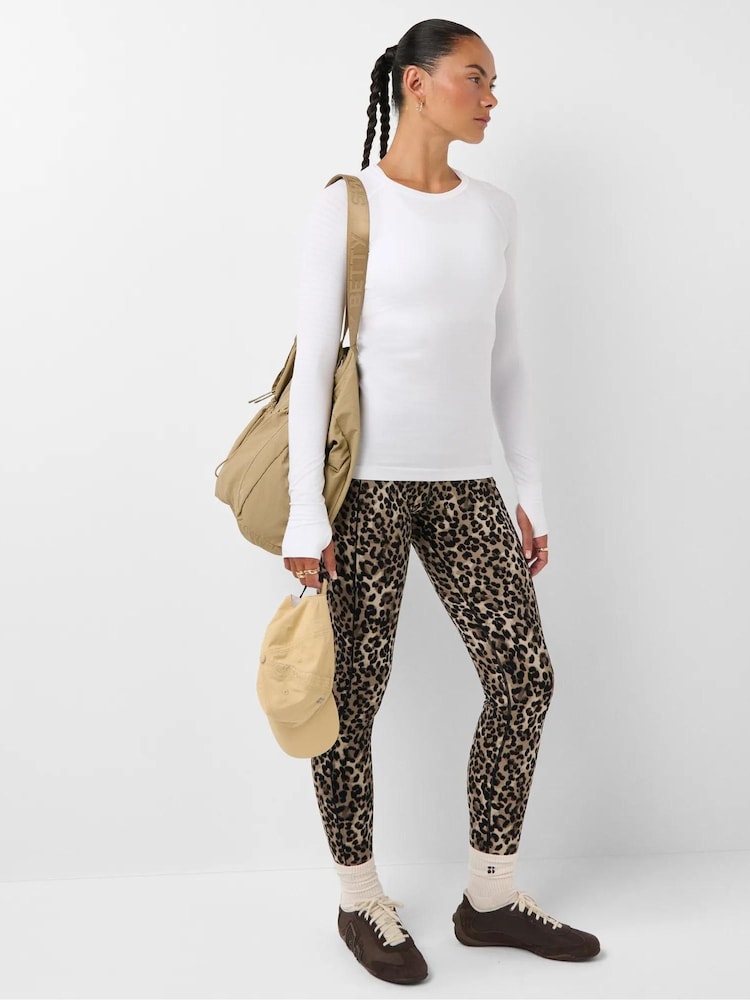 Hvit - Sweaty Betty Athlete Teksturert Stripete Langermet Topp - Bilde 1 av 6