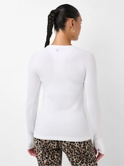 Hvit - Sweaty Betty Athlete Teksturert Stripete Langermet Topp - Bilde 3 av 6