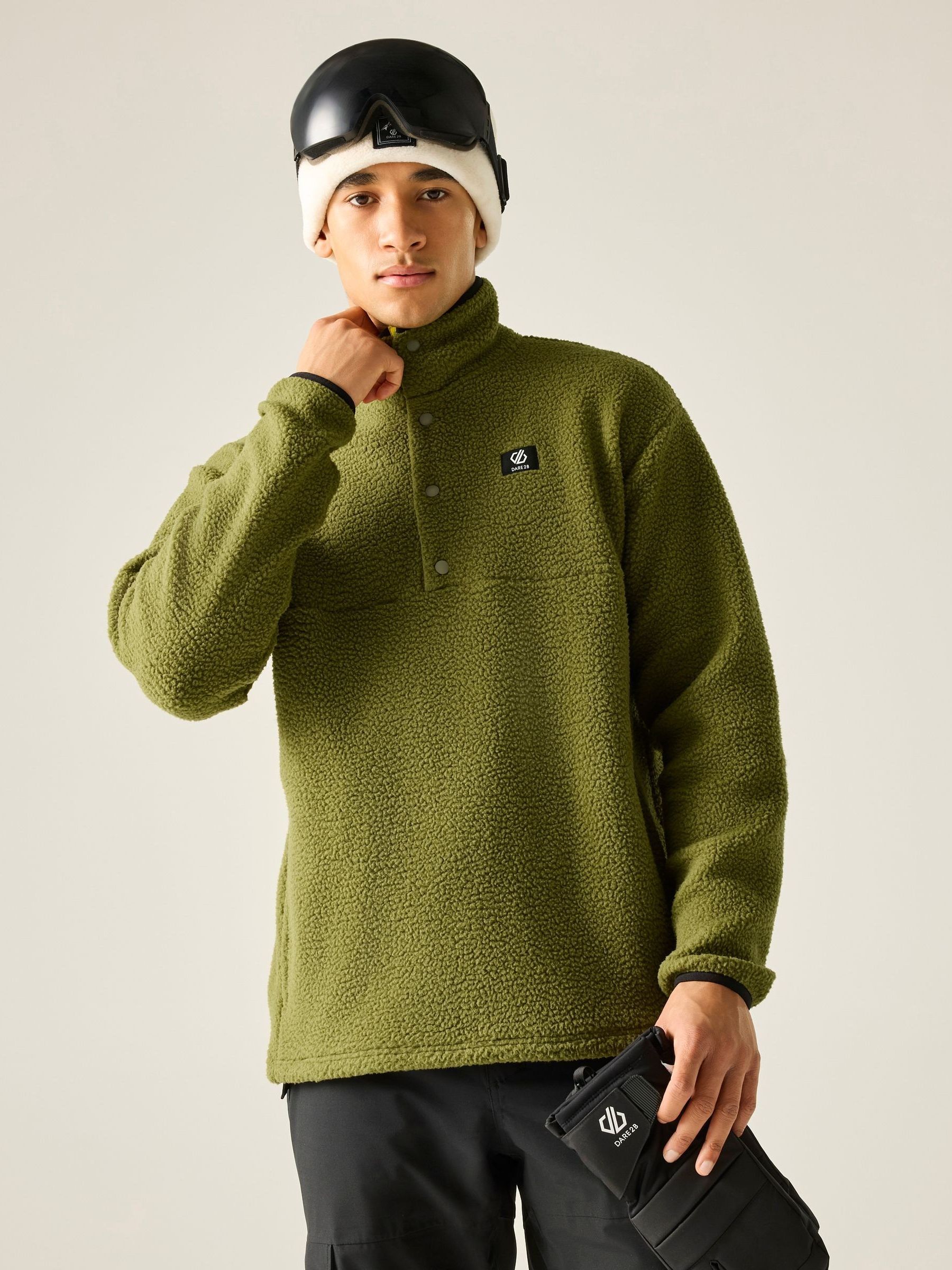 Dare 2B Men's Twin Tip Snap 1/2 Fleece - Green Small - Image 3