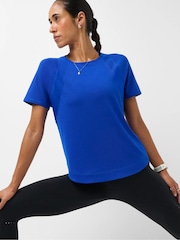 Sweaty Betty Prussian Blue Breathe Easy Mesh T-Shirt - Image 3 of 6