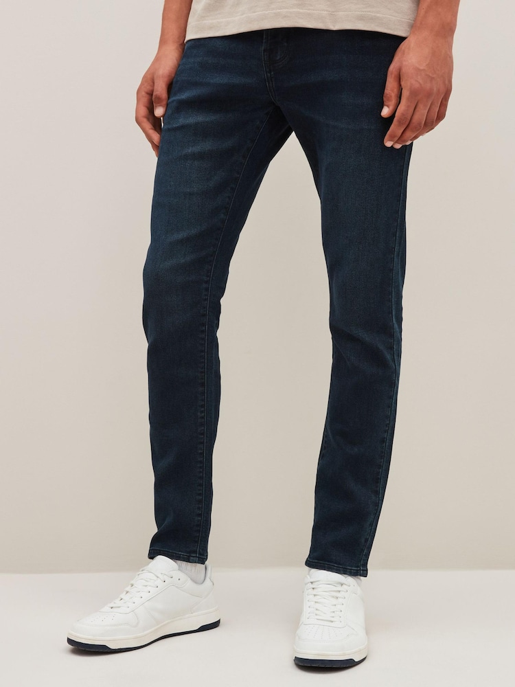 Dark Ink Blue Skinny Comfort Stretch Jeans - Image 1 of 9