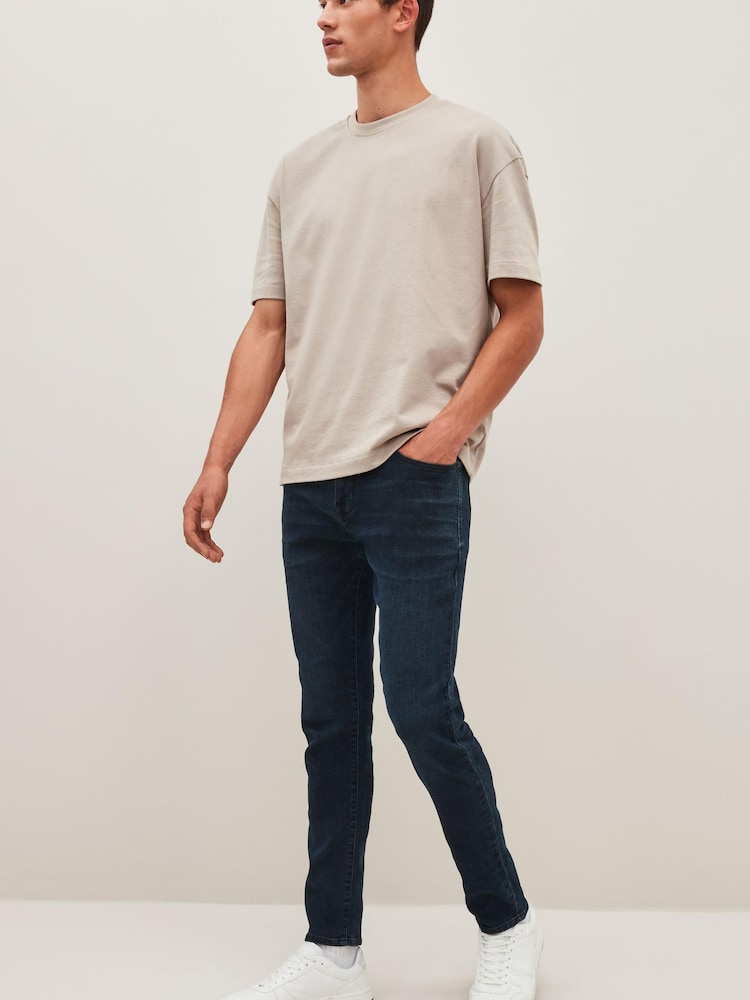 Dunkles Tintenblau - Eng - Bequeme Stretch-Jeans - Bild 2 von 9 Dunkles Tintenblau - Eng - Bequeme Stretch-Jeans - Bild 2 von 9