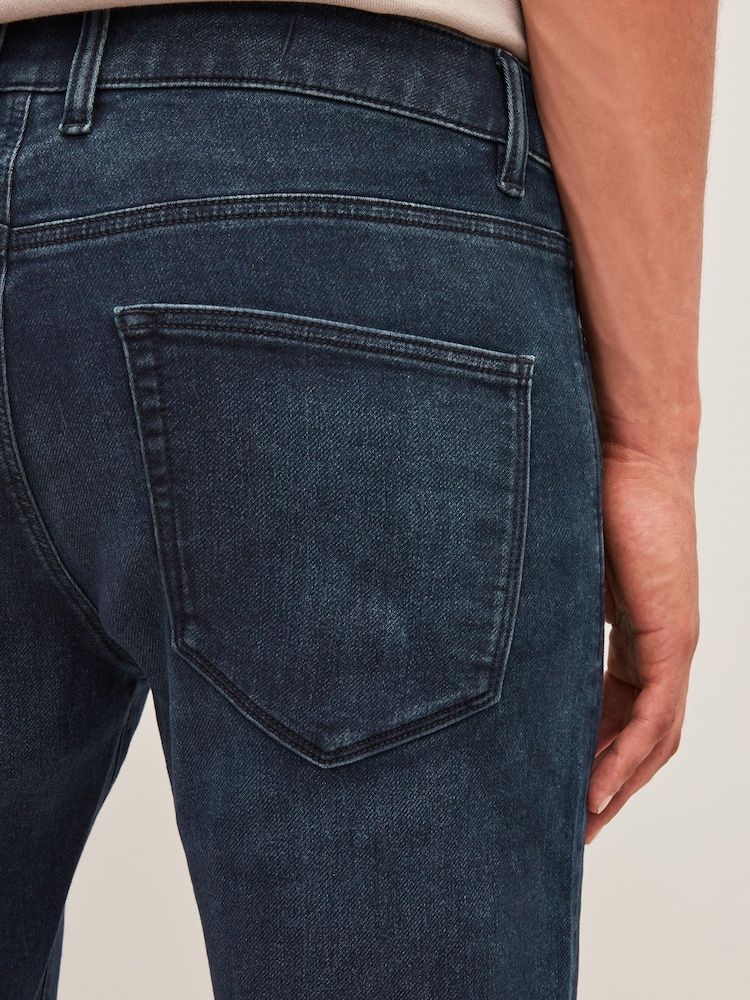 Dark Ink Blue Skinny Comfort Stretch Jeans - Image 5 of 9