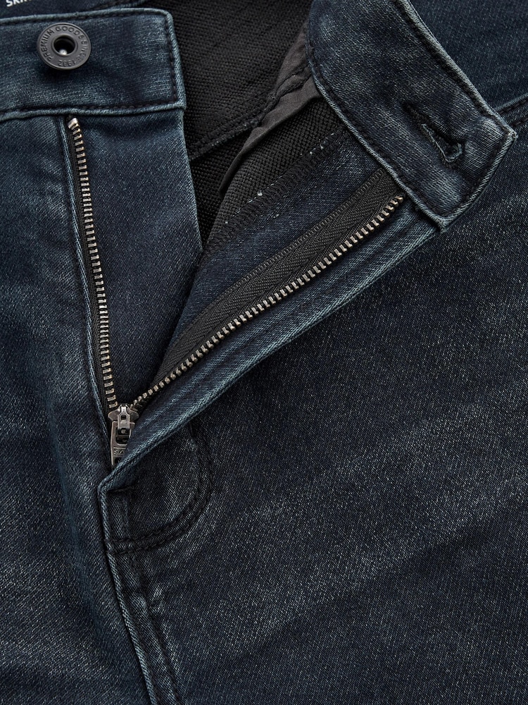 Dark Ink Blue Skinny Comfort Stretch Jeans - Image 9 of 9