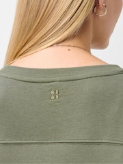 Grøn - Sweaty Betty After Class Seam Detail Crop Sweatshirt - Billede 5 af 6