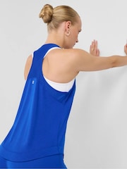 Μπλε - Sweaty Betty Breathe Easy Mesh Run Tank Top - Εικόνα 4 από 6