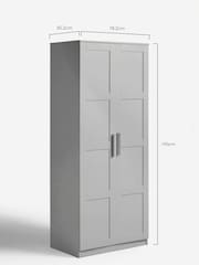 Grey Flynn Double Wardrobe - Image 7 of 9