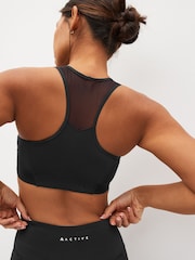 Black Next Active Sports Reformer Non Pad Dry Tech Mesh Insert Bra - Image 3 of 8