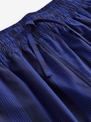 Navy Blue 100% Cotton Stripe Woven Pyjama Bottoms - Image 4 of 5