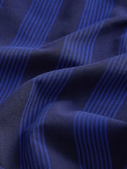 Navy Blue 100% Cotton Stripe Woven Pyjama Bottoms - Image 5 of 5
