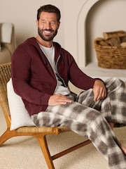 Fig Brown 100% Cotton Lightweight Zip Up Hoodie - Image 2 of 9