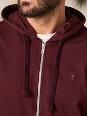 Fig Brown 100% Cotton Lightweight Zip Up Hoodie - Image 4 of 9