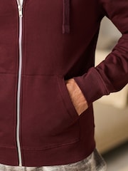 Fig Brown 100% Cotton Lightweight Zip Up Hoodie - Image 5 of 9