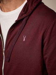 Fig Brown 100% Cotton Lightweight Zip Up Hoodie - Image 6 of 9