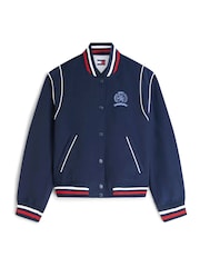 Tommy Jeans Blue Crest Embroidery Varsity Jacket - Image 5 of 5
