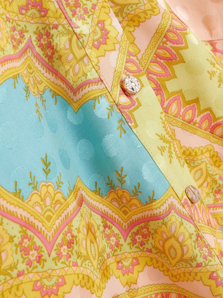 River Island Oversized Blue Scarf Print Shirt - Image 6 of 6