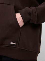 Sweaty Betty Brown Premium Brushed Classic Hoodie - Image 5 of 6