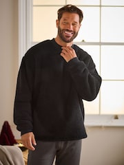 Black Fleece Borg Crew Neck Sweatshirt - Image 1 of 7