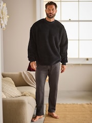 Black Fleece Borg Crew Neck Sweatshirt - Image 2 of 7