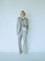 Mango Grey Pinstripe Suit Trousers - Image 5 of 7