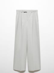 Mango Grey Pinstripe Suit Trousers - Image 7 of 7