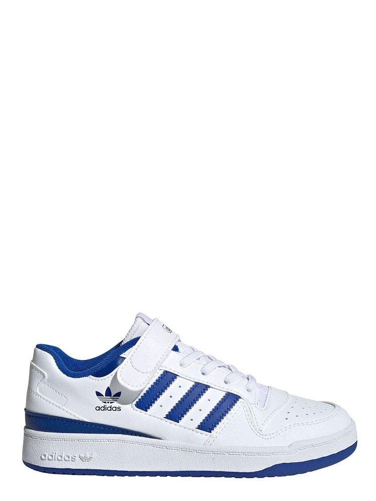 adidas Originals White Forum Low Kids Trainers - Image 1 of 9