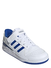 adidas Originals White Forum Low Kids Trainers - Image 2 of 9