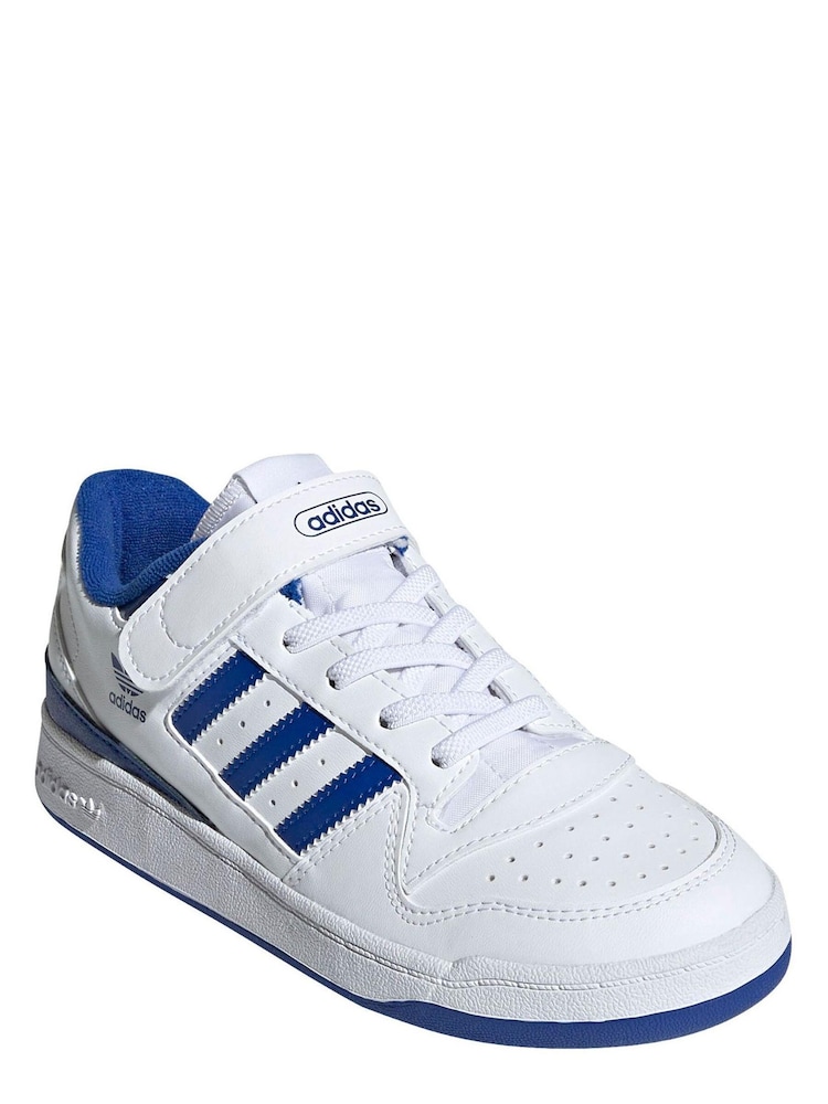 adidas Originals White Forum Low Kids Trainers - Image 2 of 9