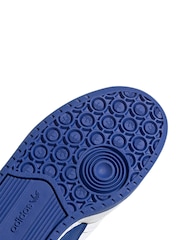 adidas Originals White Forum Low Kids Trainers - Image 7 of 9