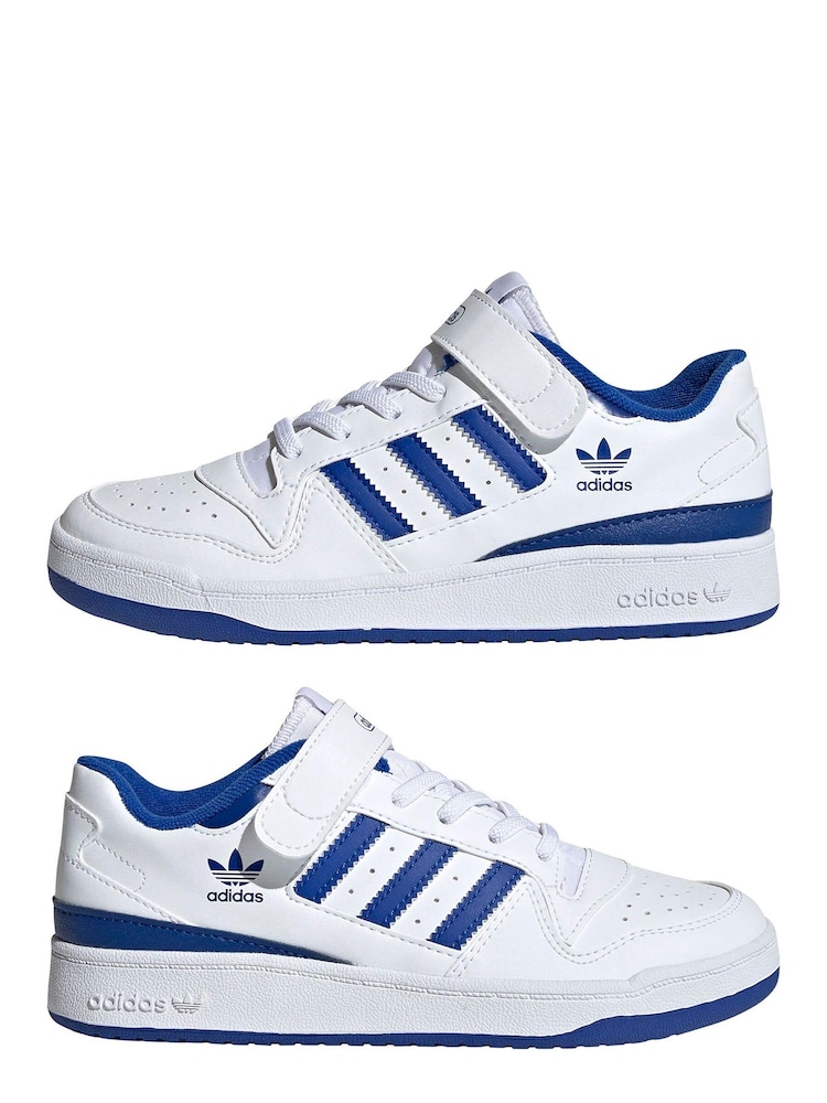 adidas Originals White Forum Low Kids Trainers - Image 9 of 9
