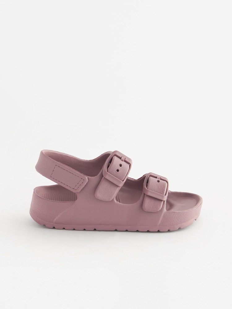 Malve/Violett - Eva-Sandalen mit doppeltem Schnallen-Knöchelriemen - Bild 2 von 4 Malve/Violett - Eva-Sandalen mit doppeltem Schnallen-Knöchelriemen - Bild 2 von 4