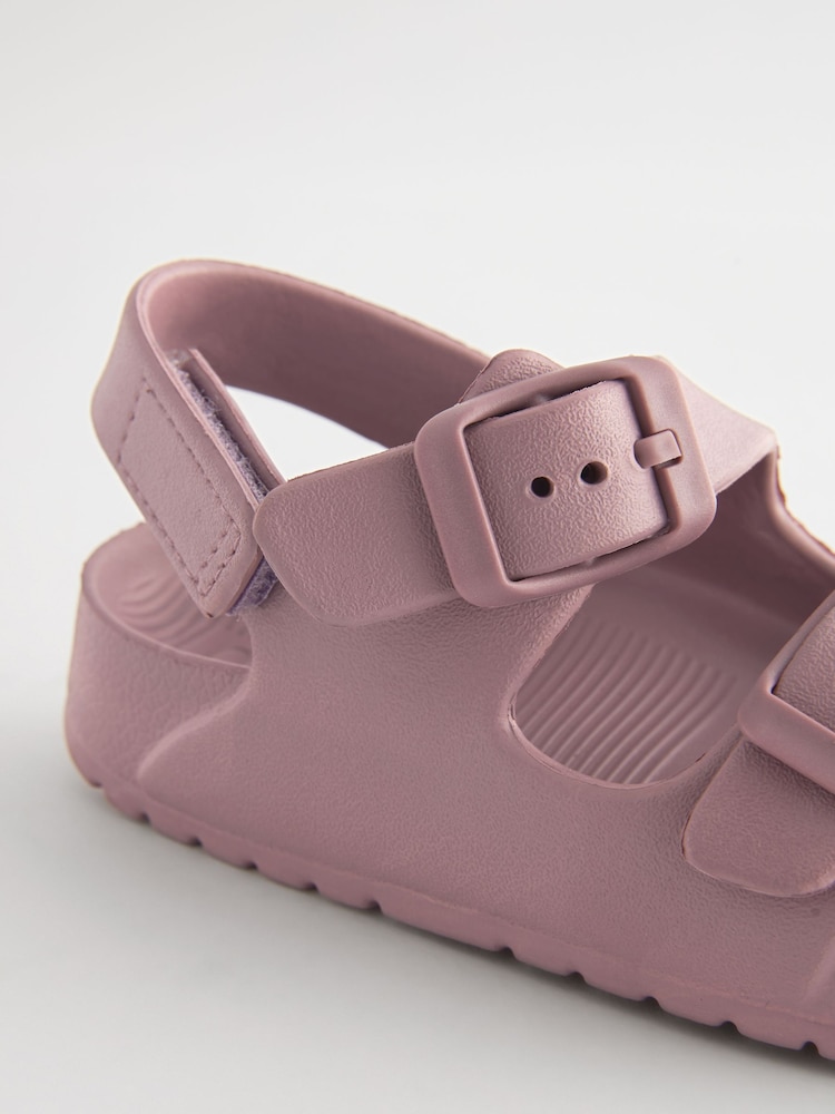 Malve/Violett - Eva-Sandalen mit doppeltem Schnallen-Knöchelriemen - Bild 4 von 4 Malve/Violett - Eva-Sandalen mit doppeltem Schnallen-Knöchelriemen - Bild 4 von 4