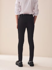 Black Senior Belted Skinny Stretch School Trousers (9-18yrs) - Image 3 of 8