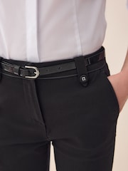 Black Senior Belted Skinny Stretch School Trousers (9-18yrs) - Image 6 of 8