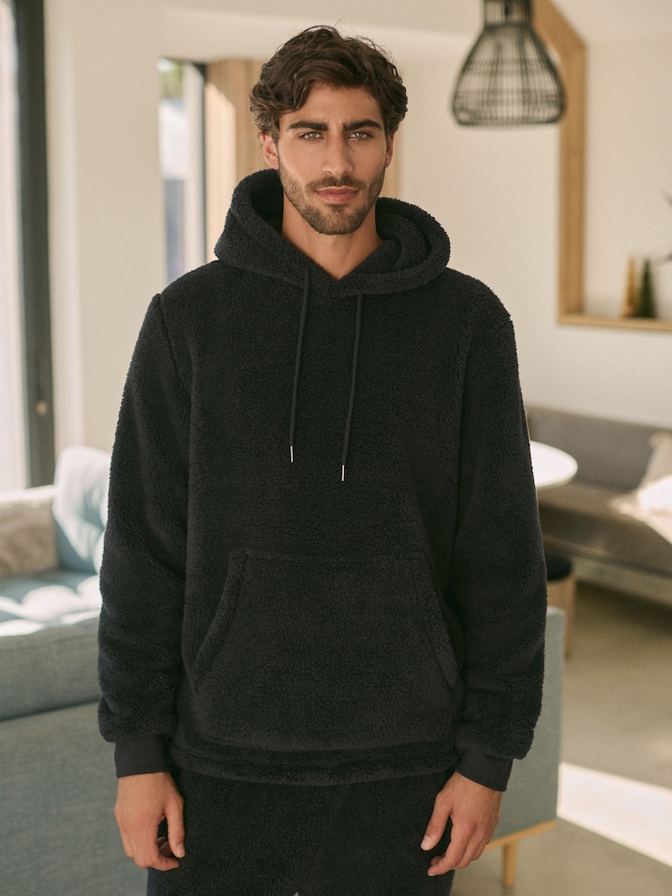 Black Fleece Borg Overhead Hoodie - Image 1 of 1