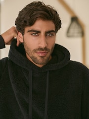 Black Fleece Borg Overhead Hoodie - Image 5 of 9