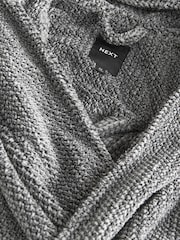 Grey Supersoft Hooded Dressing Gown - Image 9 of 10