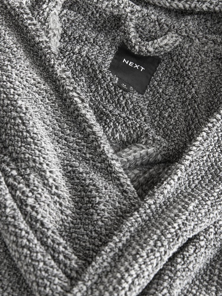 Grey Supersoft Hooded Dressing Gown - Image 9 of 10