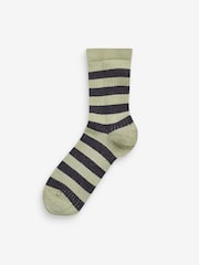 Stripe Cotton Rich Ribbed Socks 7 Pack - Image 8 of 8