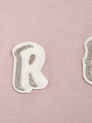 Reiss Pale Pink Bobbi Motif Crew Neck T-Shirt - Image 6 of 6