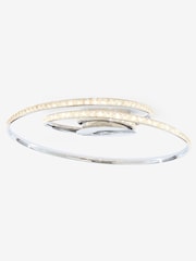 Chrome Luna Flush Ceiling Light - Image 7 of 9