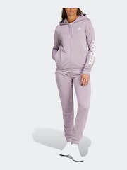 adidas Purple Sportswear Linear Tracksuit - Image 3 of 8
