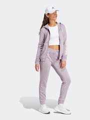 adidas Purple Sportswear Linear Tracksuit - Image 4 of 8