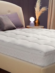 Silentnight White Luxury Deep Sleep 100% Cotton Mattress Topper - Image 1 of 8