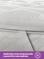 Silentnight White Luxury Deep Sleep 100% Cotton Mattress Topper - Image 3 of 8