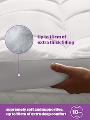 Silentnight White Luxury Deep Sleep 100% Cotton Mattress Topper - Image 4 of 8