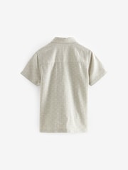 رمادي - Short Sleeves Textured Shirt (3-16yrs) - صورة 7 من 8