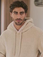 Cream Fleece Borg Overhead Hoodie - Image 1 of 1