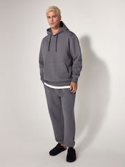 Slate Grey EDIT Heavyweight Textured Hoodie - Image 3 of 8