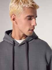 Slate Grey EDIT Heavyweight Textured Hoodie - Image 4 of 8